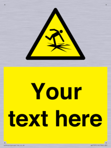 Custom warning thin ice